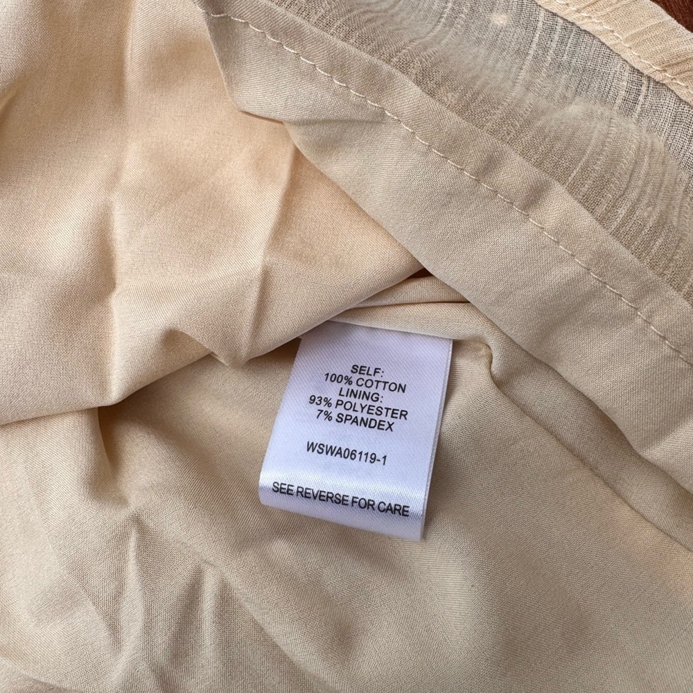 Lost + Wander Nude Mini Skirt NWT Size L Cotton Lined Chic - Picture 4 of 10